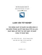 Tác động xuất xứ quốc gia đến hành vi cá nhân trong quyết định mua ôtô du lịch Nhật Bản lắp ráp tại Việt Nam và nhập khẩu từ Nhật Bản