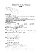 Dề cương toán 12