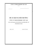 Bảo vệ môi trường công ty tnhh dewberry việt nam lô k1 đường d9 kcn mỹ phước huyện bến cát tỉnh bình dương