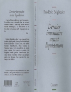 Ebook 2003 Dernier inventaire avant liquidation Frédéric Beigbeder