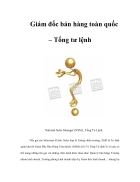 Giám đốc bán hàng toàn quốc Tổng tư lệnh