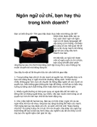 Ngôn ngữ cử chỉ bạn hay thù trong kinh doanh