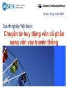 Chuyen tu huy dong von co phan sang von vay truyen thong Doanh nghiep Viet Nam