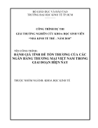 Đánh giá tính dễ tổn thương của các ngân hàng thương mai Việt Nam trong giai đoạn hiện nay