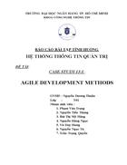 Báo cáo bài tập tình huống hệ thống thông tin quản trị Agile development methods