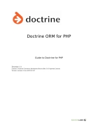 Doctrine ORM for PHP 1 0