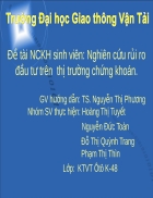 Thuyet trinh nhom Nghien cuu rui ro dau tu tren thi truong chung khoan