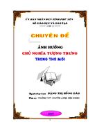 Chuyên đề bồi dưỡng học sinh giỏi thơ mới