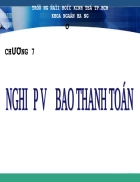 Bài giảng lý thuyết về ngân hàng Chương 7 Nghiệp vụ bao thanh toán