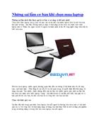 Những sai lầm cơ bản khi chọn mua laptop