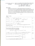 Đáp án đề Toán chuyên tuyển sinh lớp 10 Chuyên Lê Hồng Phong Nam Định 2007