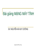 Bài giảng MẠNG MÁY TÍNH