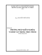 Giáo trình Phương pháp kiểm nghiệm VSV trong thực phẩm