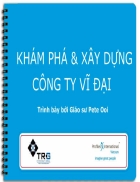 Khám phá và xây dựng công ty vĩ đại