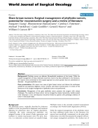 Báo cáo khoa học Giant breast tumors Surgical management of phyllodes tumors potential for reconstructive surgery and a review of literature