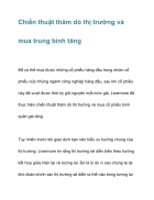 Chiến thuật thăm dò thị trường và mua trung bình tăng