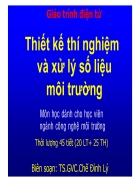 Thiết kế thí nghiệm và xử lý số liệu môi trường