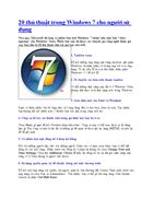 20 thu thuat trong Windows 7 cho nguoi su dung