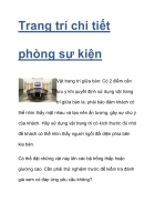 Trang trí chi tiết phòng sự kiện