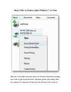 Share Files và Printers giữa Windows 7 và Vista