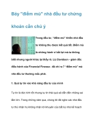 Bay diem mu nha dau tu chung khoan can chu y