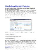 Việc cần làm phòng khi PC gặp họa