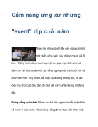 Cẩm nang ứng xử những event dịp cuối năm