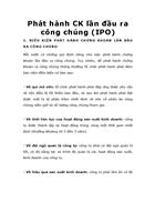 Phát hành chứng khoán lần đầu ra công chúng IPO