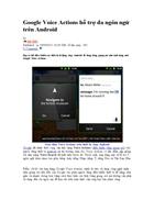 Google Voice Actions hỗ trợ đa ngôn ngữ trên Android