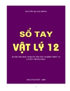 SỔ TAY VẬT LÝ 12 NGUYỄN QUANG ĐÔNG dùng ôn thi tốt nghiệp và đại học