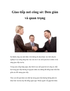 Giao tiếp nơi công sở Đơn giản và quan trọng