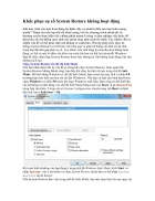 Khắc phục sự cố System Restore không hoạt động
