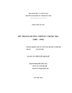 Đô thị Hải Dương thời kỳ thuộc địa 1883 1945 luận văn tiến sĩ lịch sử