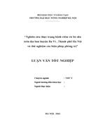 Nghiên cứu thực trạng bệnh viêm vú bò sữa trên địa bàn huyện Ba Vì Thành phố Hà Nội và thử nghiệm các biện pháp phòng trị 2011