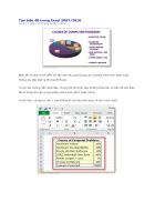 Tạo biểu đồ trong Excel 2007 2010