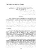 Báo cáo nghiên cứu khoa học NGHIÊN CỨU VỀ SỰ KHÁC BIỆT CỦA MẠNG CYTOKINE TRONG HỆ THỐNG MIỄN DỊCH BẰNG GIẢI THUẬT TIẾN HOÁ DỰA TRÊN MẠNG BAYES