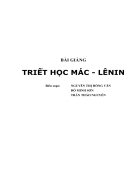 Bải giảng triết học Mác Lênin