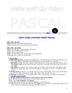 Tin học GIỚI THIỆU CHƯƠNG TRÌNH PASCAL