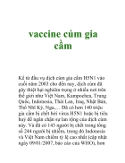 Vaccine cúm gia cầm