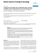 Báo cáo khoa học Transsacral colon fistula late complication after resection irradiation and free flap transfer of sacral chondrosarcoma