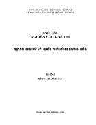 Báo cáo nghiên cứu khả thi Trạm xử lý nước thải Bình Hưng Hòa