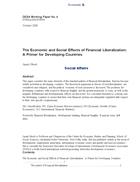 The Economic and Social Effects of Financial Liberalization A Primer for Developing Countries