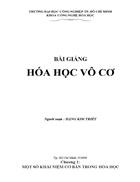 Bài giảng hóa học vô cơ