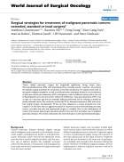 Báo cáo khoa học Surgical strategies for treatment of malignant pancreatic tumors extended standard or local surgery