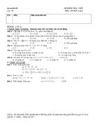 Đề kiểm tra 1 tiết môn Số học 6 THCS Nguyễn Du Pleiku Gia Lai 2008