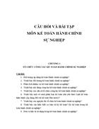 Cau hoi va bai tap mon ke toan hanh chinh su nghiep