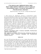 Ung dung qui trinh pcr da moi phat hien dong thoi ba loai vi khuan Edwardsiella ictaluri Aeromonas hydrophila va Flavobacterium columnare