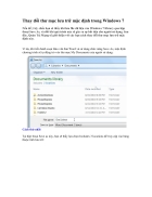 Thay đổi thư mục lưu trữ mặc định trong Windows 7