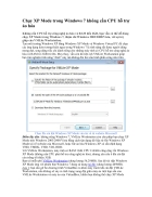 Chạy XP Mode trong Windows 7 không cần CPU hỗ trợ ảo hóa