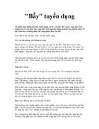 Bẫy tuyển dụng